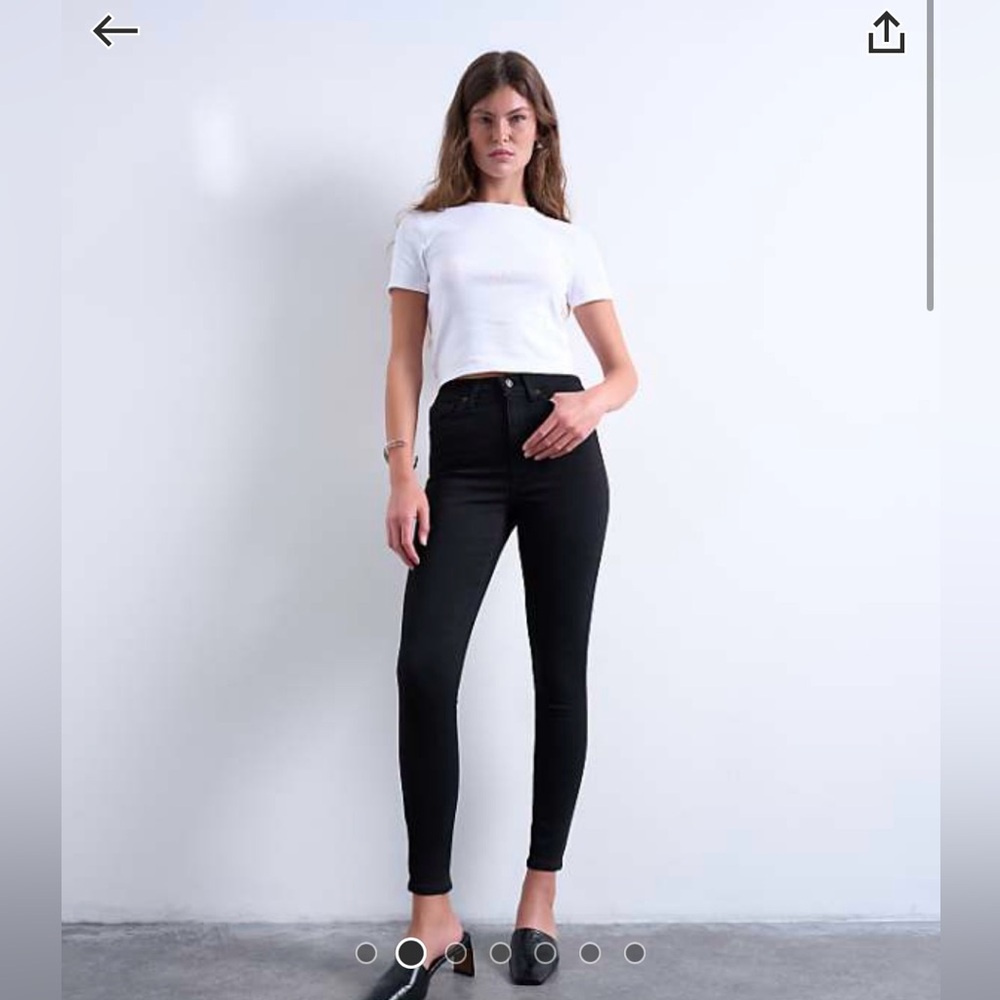 Topshop Jamie Black Skinny Jeans